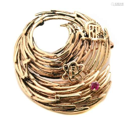 Ruby, 14k Yellow Gold 