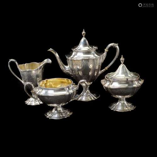 Birks Sterling Silver Four Piece Tea Set