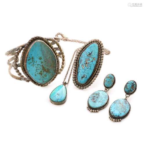 Native American Turquoise, Sterling Silver Jewelry