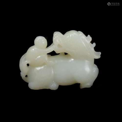 White Jade Carving of a Dragon