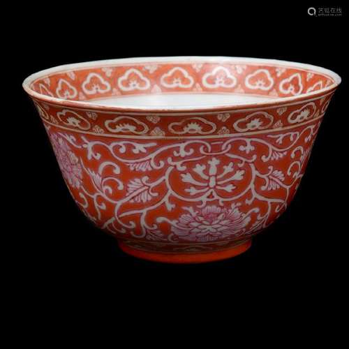 Iron-Red Painted 'Tea Poemí Bowl, 19th Century