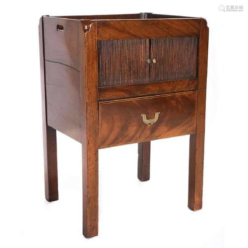 George III Mahogany Bedside Commode Table