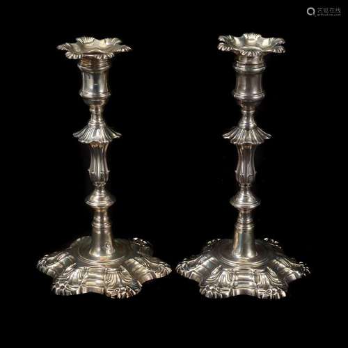 Pair of Georgian Sterling Candlesticks