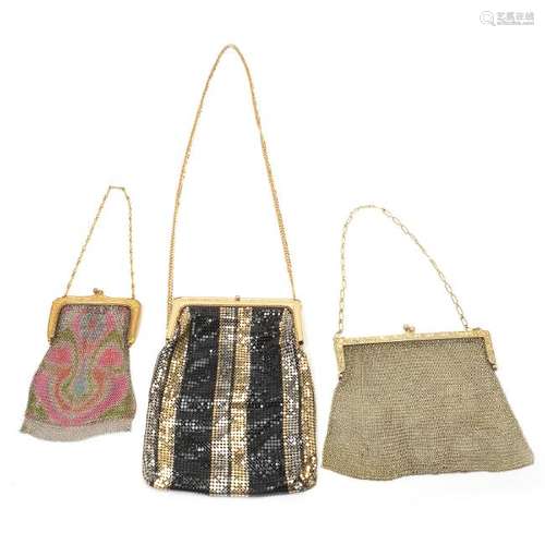 Three Vintage Metal Purses