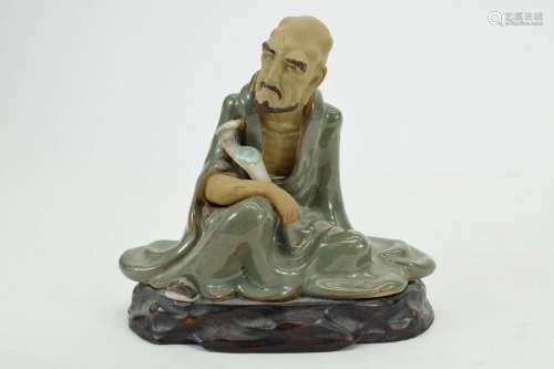 CHINESE PORCELAIN SEATED LOHAN W/ JUI SCEPTER