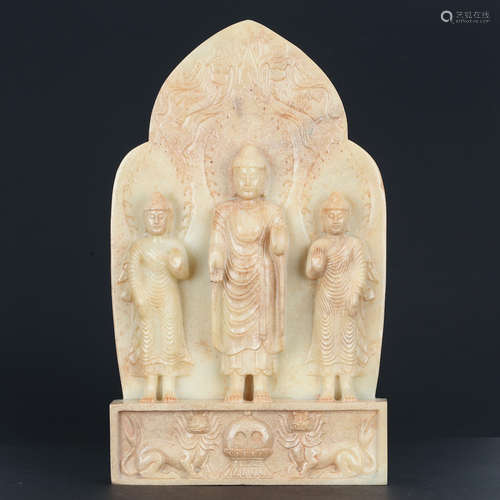 CHINESE JADE STONE FIGURINES OF BUDDHA