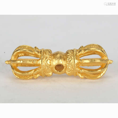 CHINESE GOLD VAJRA PENDANT