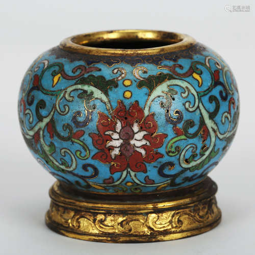 CHINESE CLOISONNE WATER COUPE