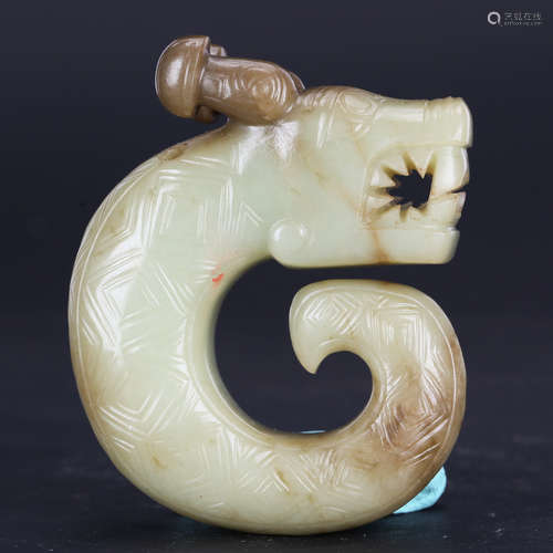 CHINESE ARCHAIC JADE BEAST