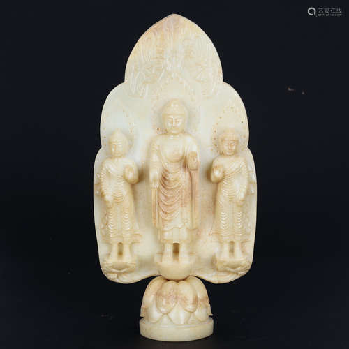 CHINESE JADE STONE FIGURINES OF BUDDHA