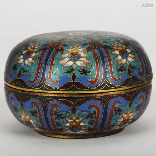 CHINESE CLOISONNE COVER BOX