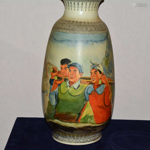 CHINESE CULTURE REVOLUTION PORCELAIN VASE