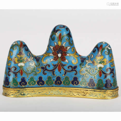 CHINESE CLOISONNE BRUSH REST