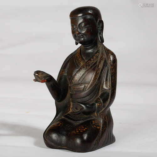 CHINESE HARDWOOD CARVED BUDDHA