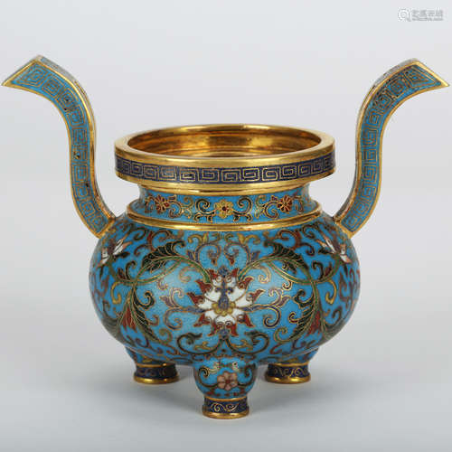 CHINESE CLOISONNE TRIPOD CENSER