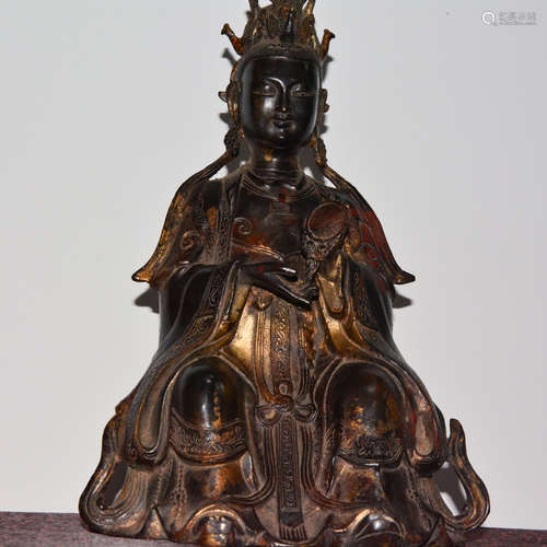 CHINESE BRONZE FIGURE OF IMMORTAL