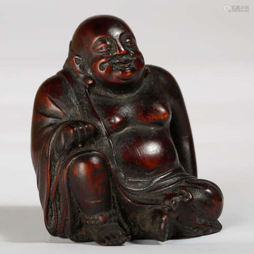 CHINESE HARDWOOD CARVED HOTEI