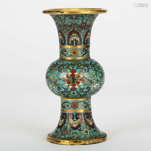 CHINESE CLOISONNE GU VASE