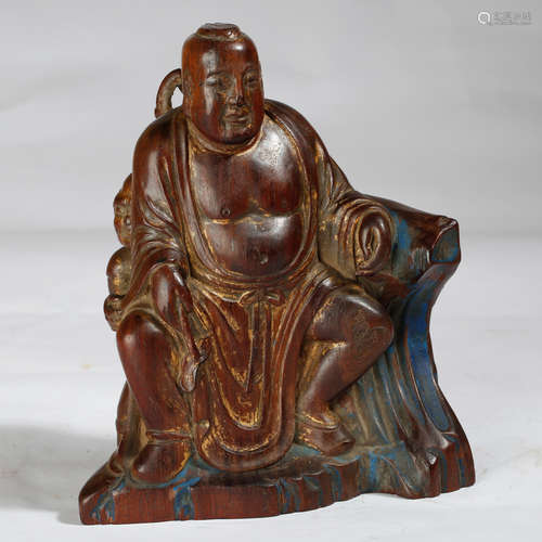 CHINESE HARDWOOD CARVED IMMORTAL