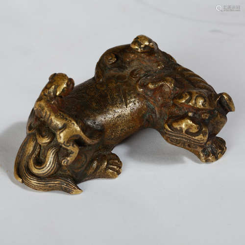 CHINESE BRONZE FOOLION PAPERWEIGHT