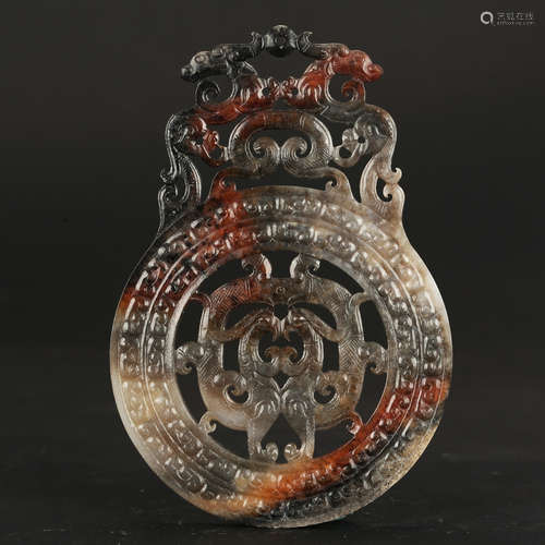 CHINESE ARCHAIC JADE BI DISK