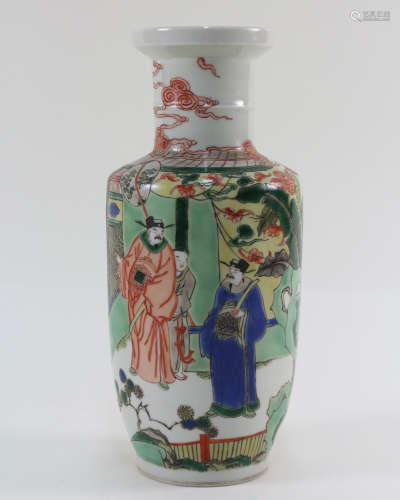 DOUBLE-CIRCLE LINE WUCAI STRAIGHT VASE