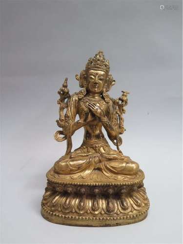 TIBETAN GILT BRONZE TARA 17TH CENTURY