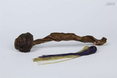CHINESE AGALWOOD RUYI SCEPTER