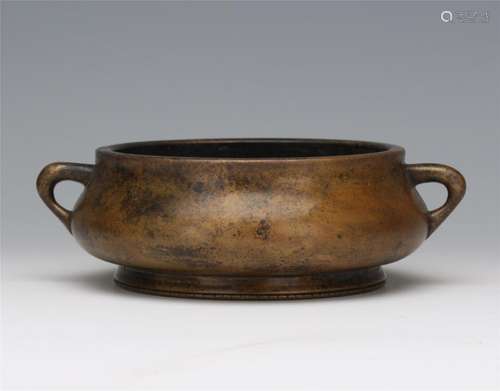 CHINESE BRONZE ROUND CENSER