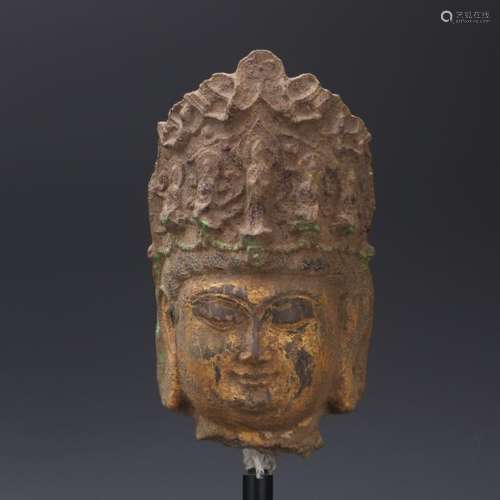 CHINESE STONE CRAVED GUANYIN HEAD