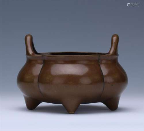 CHINESE BRONZE ROUND CENSER