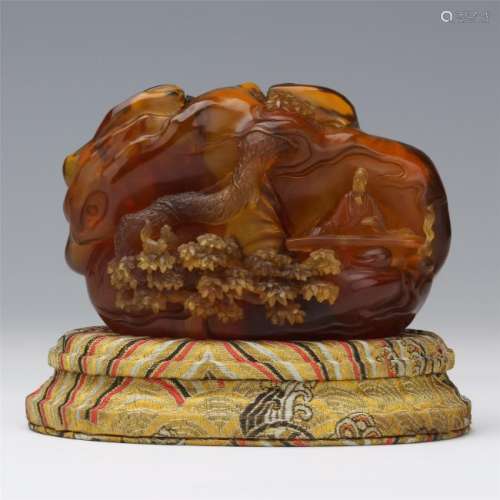 CHINESE AMBER SCHOLAR'S ROCK