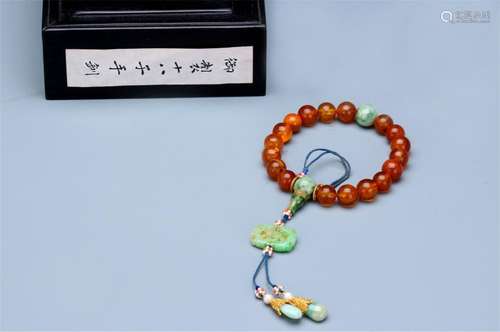 CHINESE HONEY AMBER BEAD BRACELET