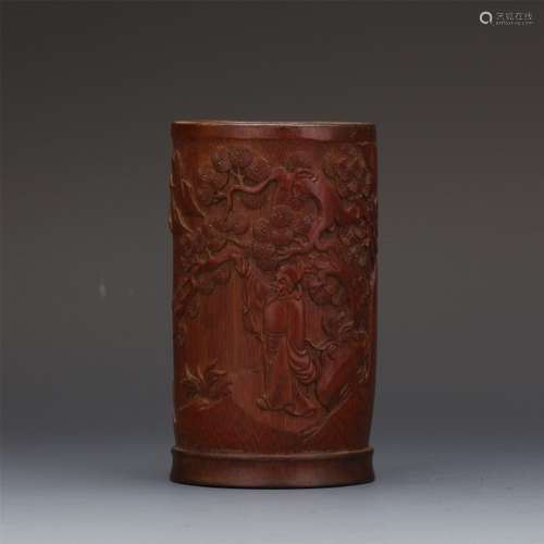 CHINESE BAMBOO BRUSH POT