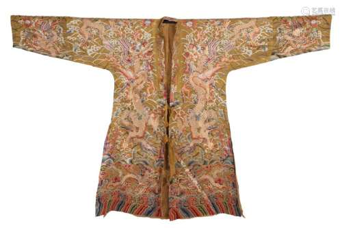 CHINESE EMBROIDERY IMPERIAL DRAGON ROBE MING DYNASTY
