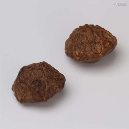 TWO CHINESE WALNUTS