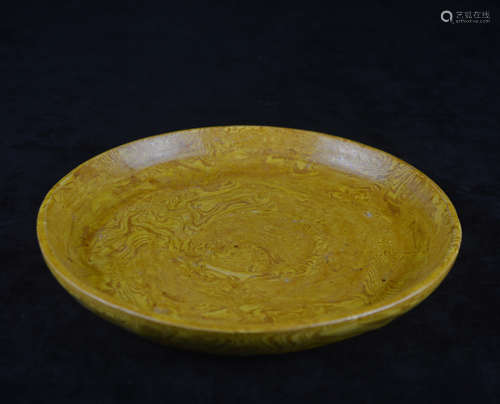 A JIAOTAI GLAZE PLATE