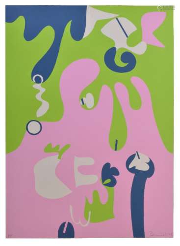 Berenice Sydney (British 1944-1983)Focal Point (Pink, Green, Blue & White)
