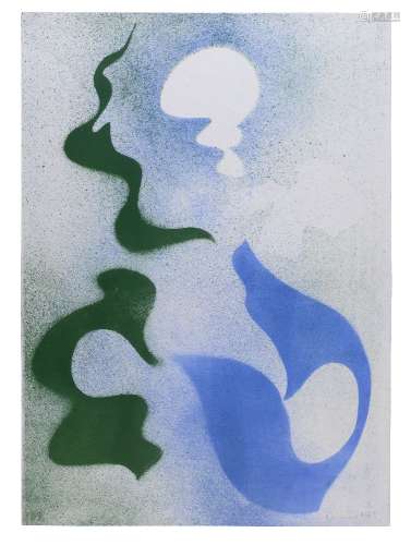 Berenice Sydney (British 1944-1983), Puff (Green & Blue)