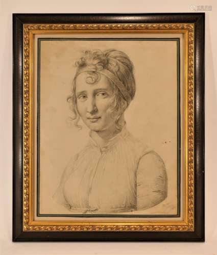 Portrait of a Woman, E. 19th C., pencil on paper