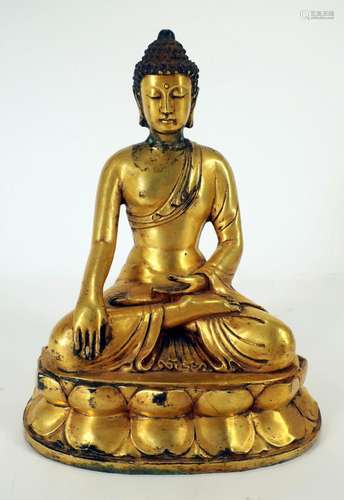 Southeast Asian Gilt Bronze Buddha