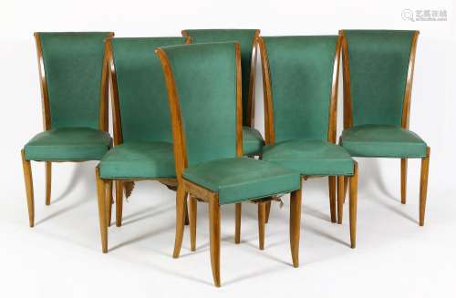 Set of 6 Art Deco Dining Chairs