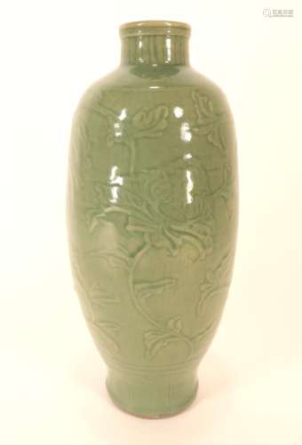 Chinese Celadon Porcelain Ovoid Vase