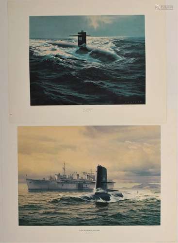 Carl G. Evers, U.S. Battleship Prints Color Lithos