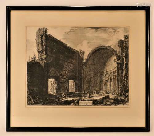 After Piranesi, Villa Adriana, Engraving