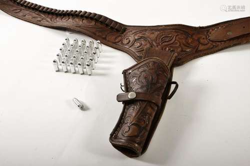 Western Cowboy Style Sidearm Belt With Holster