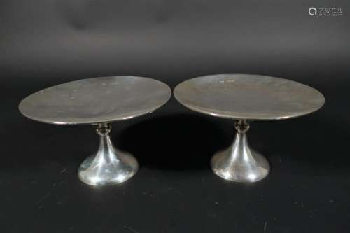 Pair of Sterling Silver Tazzi, Wilson & Sharp