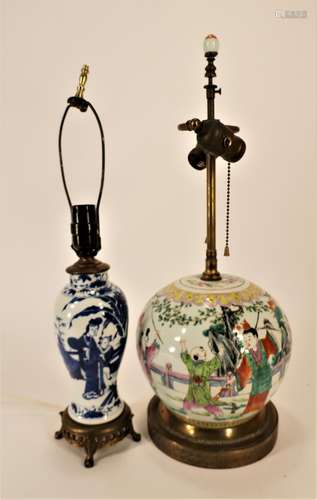 2 Chinese Porcelain Lamps