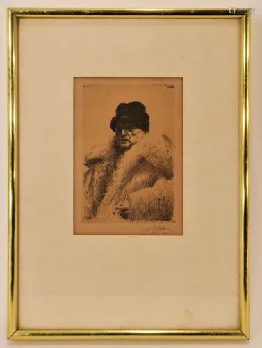 Anders Zorn,1860-1920, Self Portrait, Print