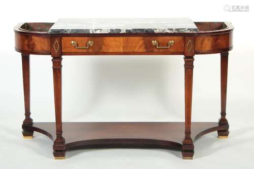 English Mahogany Demi Lune Table